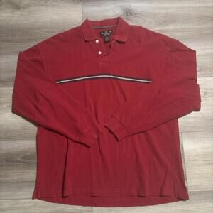 Vintage J Riggins Hunting Horn Mens Large Striped 90s Long Sleeve Cotton Shirt